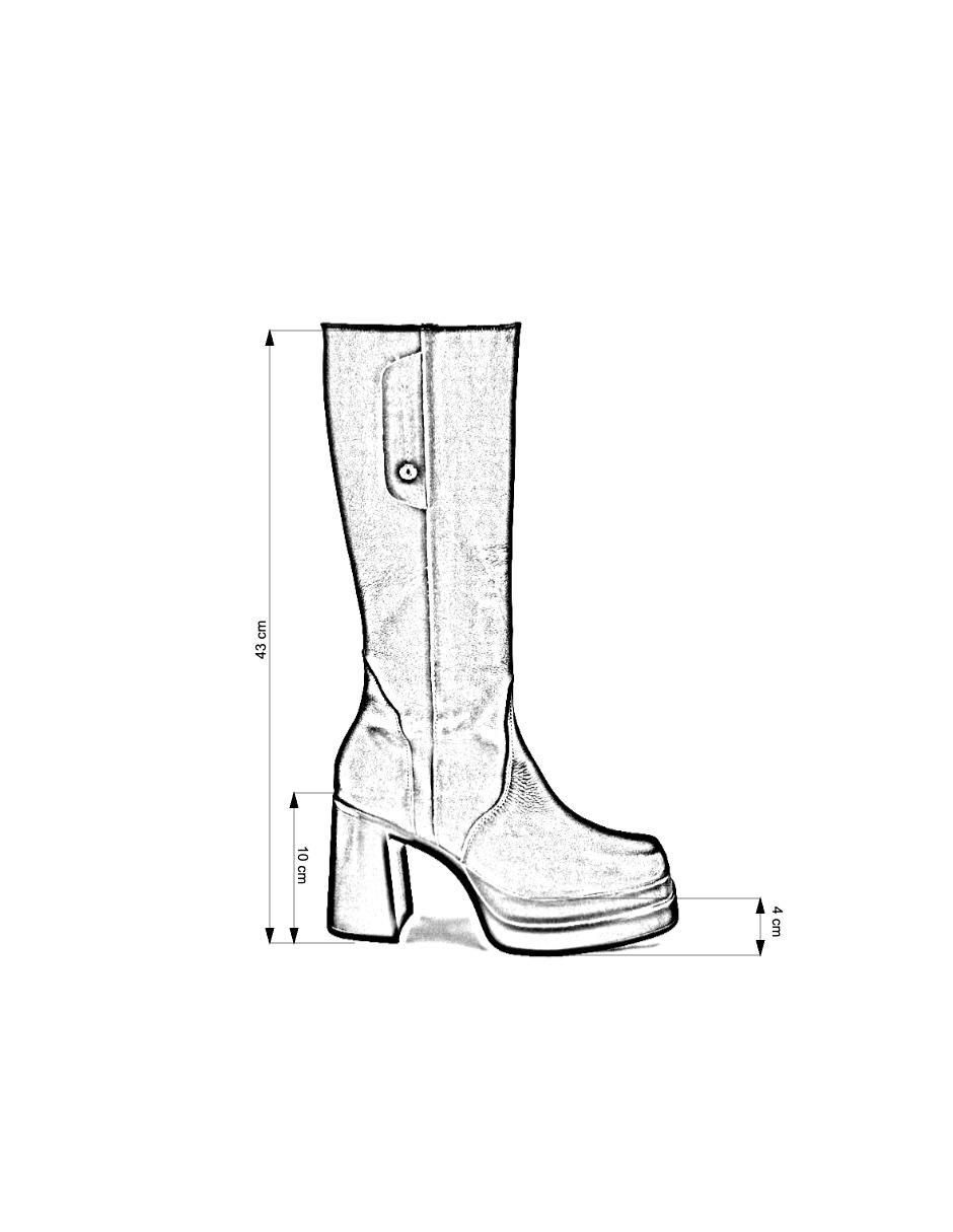 Bota abajo de la rodilla Dasalo de piel para mujer