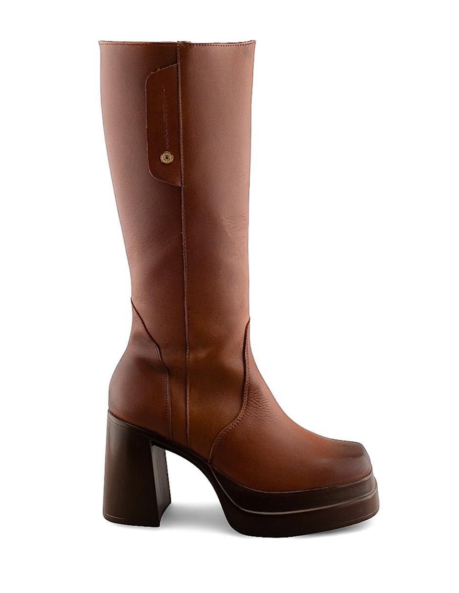 Bota abajo de la rodilla Dasalo de piel para mujer