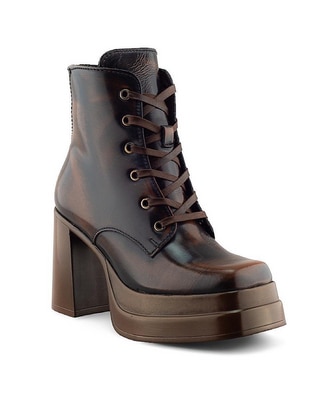 Bota arriba del tobillo de piel para mujer Bota arriba del tobillo de piel para mujer