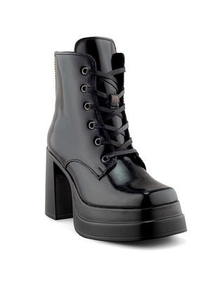Bota arriba del tobillo de piel para mujer Bota arriba del tobillo de piel para mujer