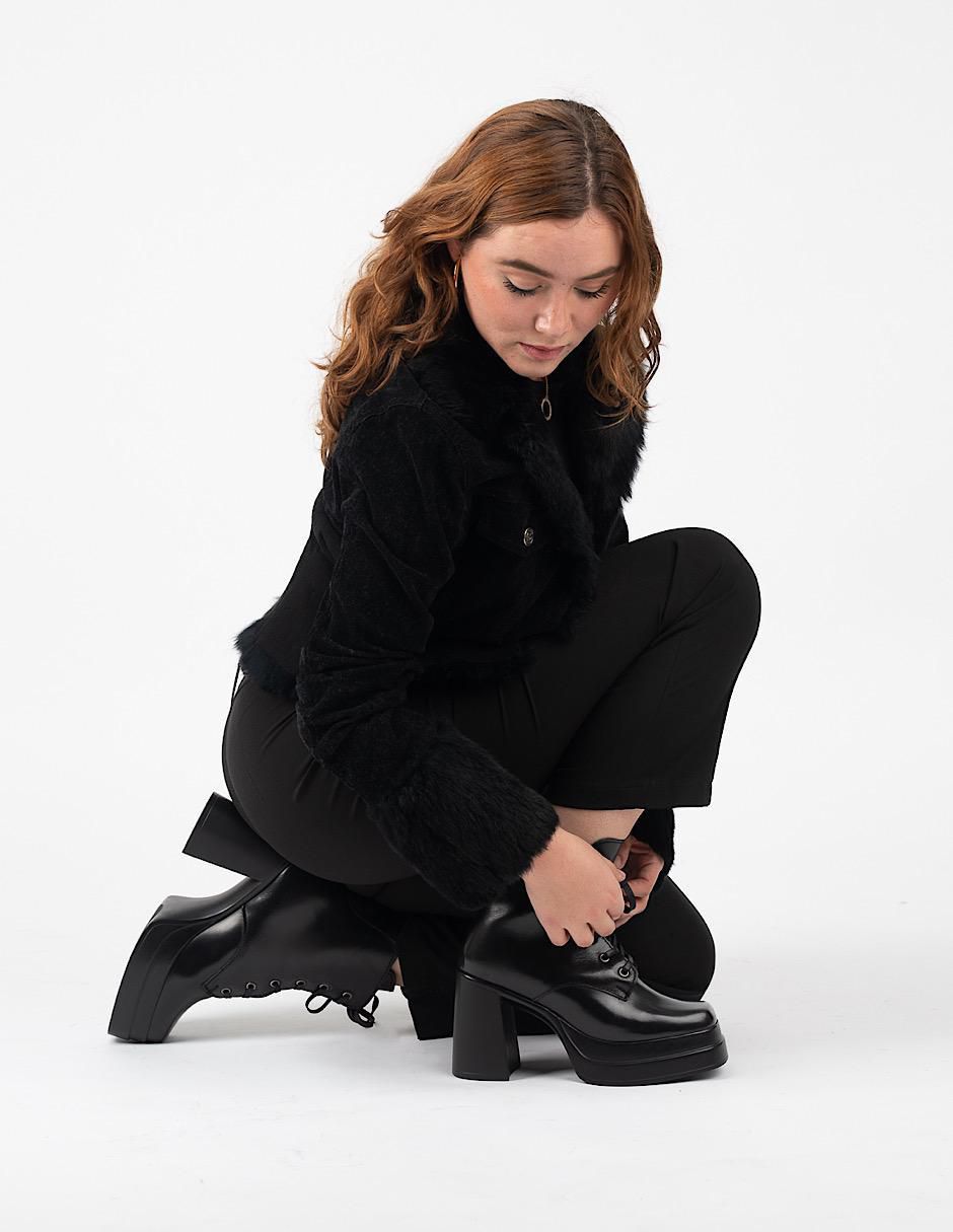 Bota arriba del tobillo Dasalo de piel para mujer