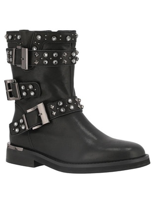 Bota arriba del tobillo de piel para mujer Bota arriba del tobillo de piel para mujer