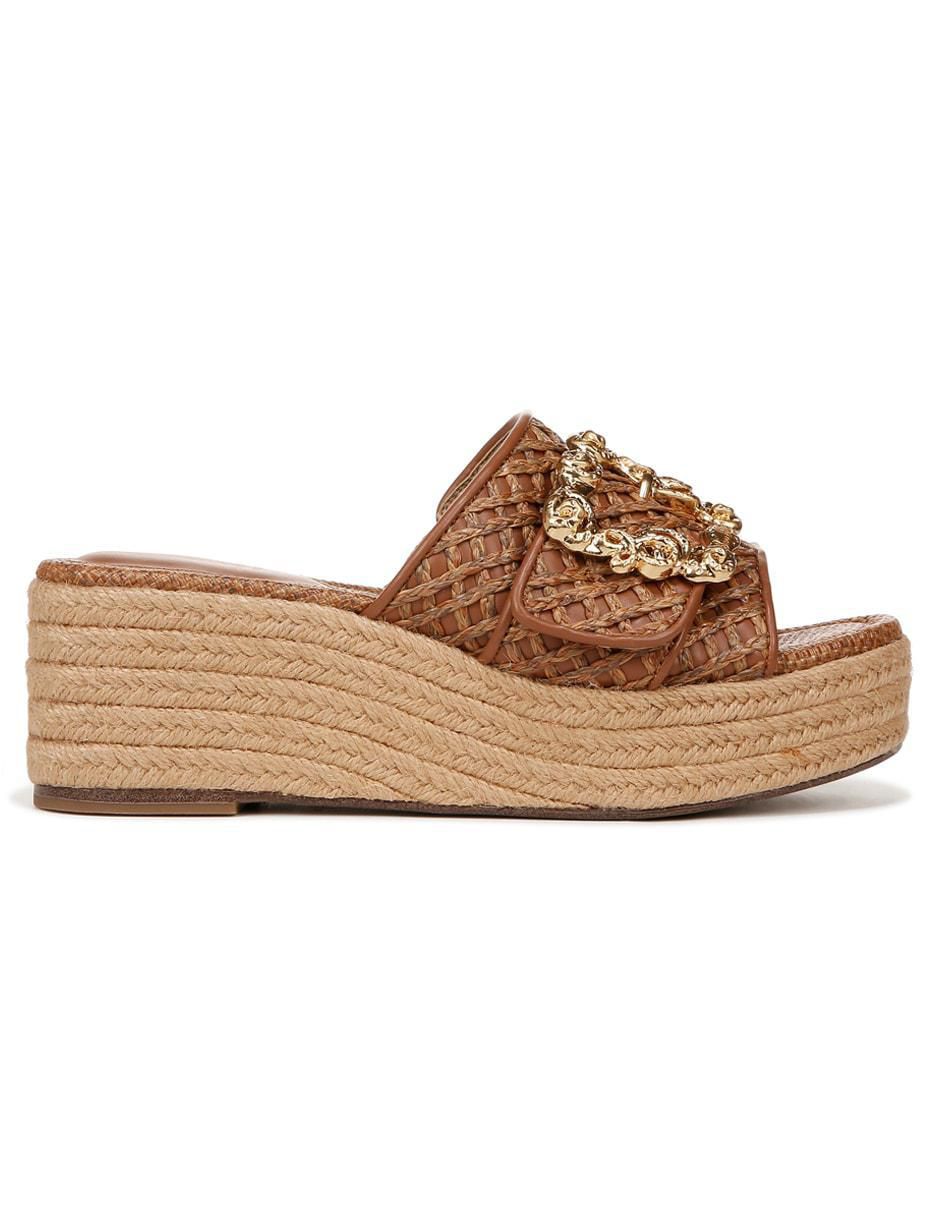 Sandalia Crosshatchraffia Cuoio para mujer 6