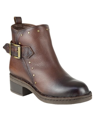 Bota arriba del tobillo de piel para mujer Bota arriba del tobillo de piel para mujer