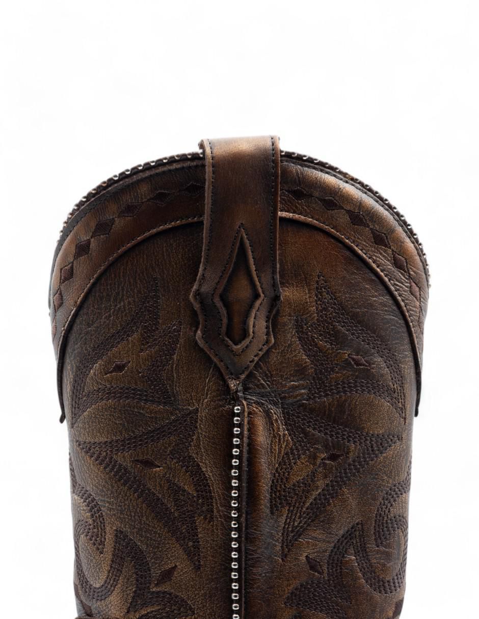 Bota cowboy abajo de la rodilla Lyard de piel bovino para mujer