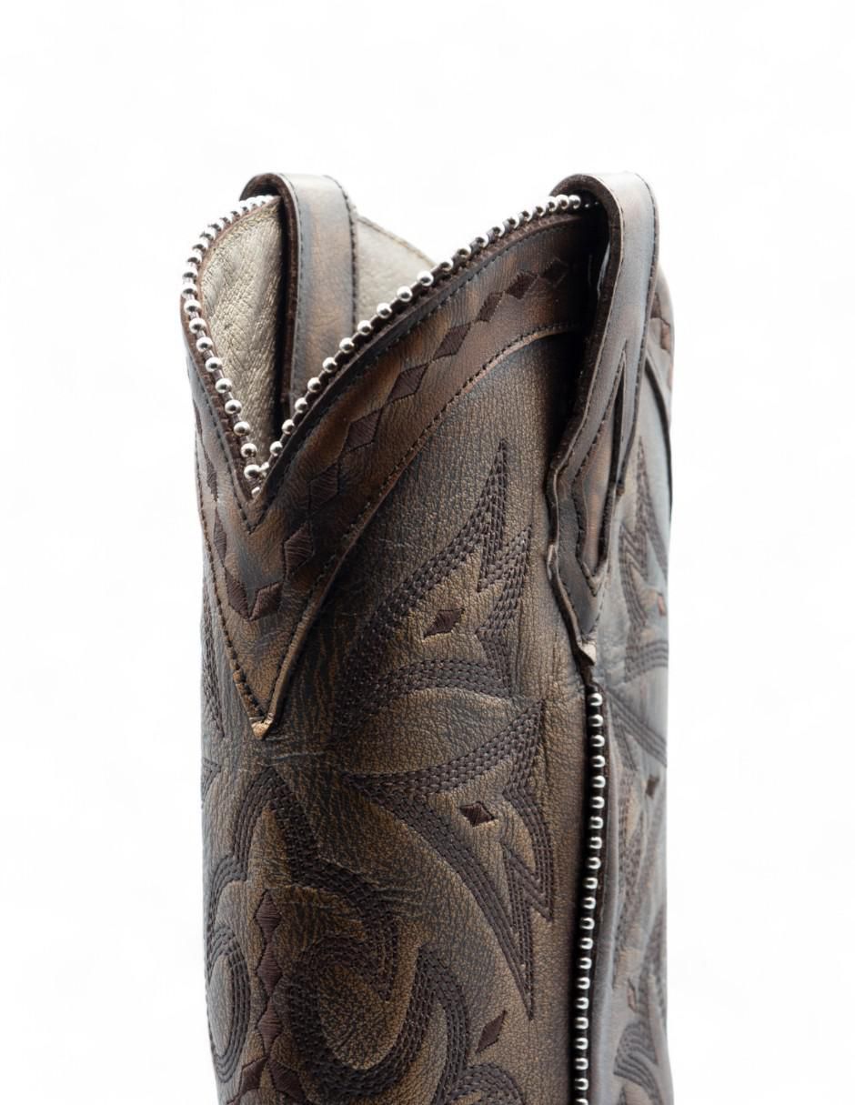 Bota cowboy abajo de la rodilla Lyard de piel bovino para mujer
