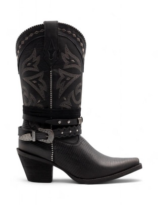 Bota cowboy abajo de la rodilla de piel para mujer Bota cowboy abajo de la rodilla de piel para mujer