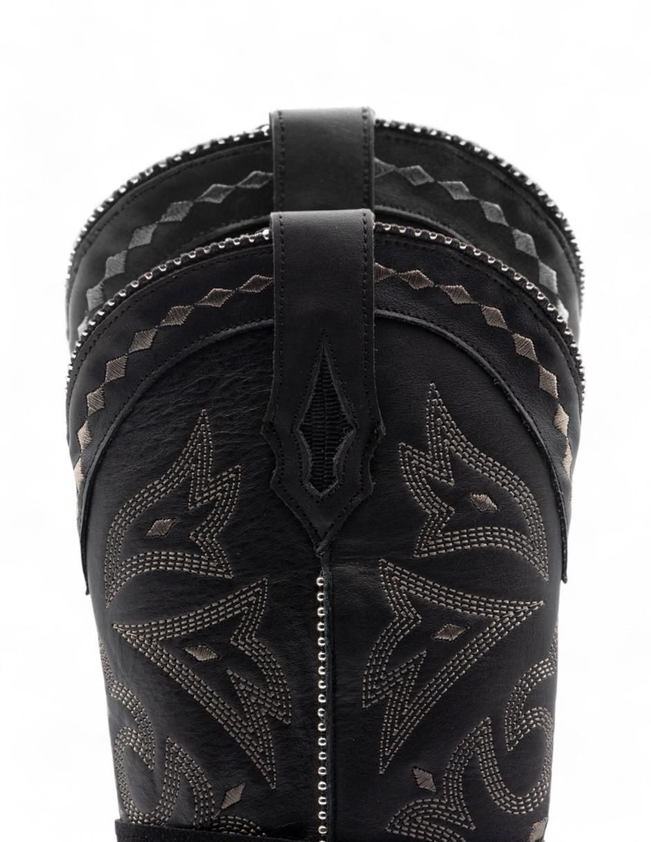 Bota cowboy abajo de la rodilla Lyard de piel para mujer