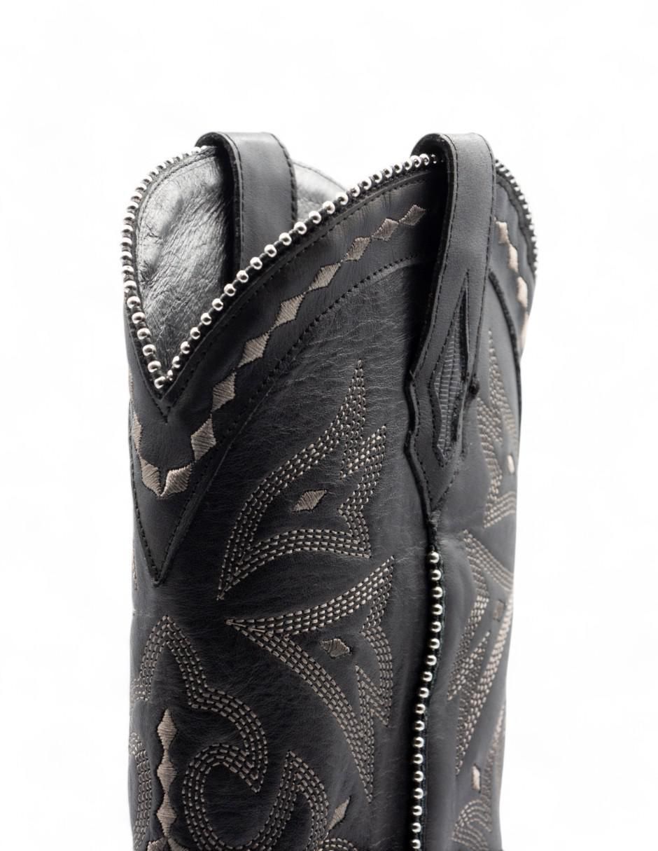 Bota cowboy abajo de la rodilla Lyard de piel para mujer