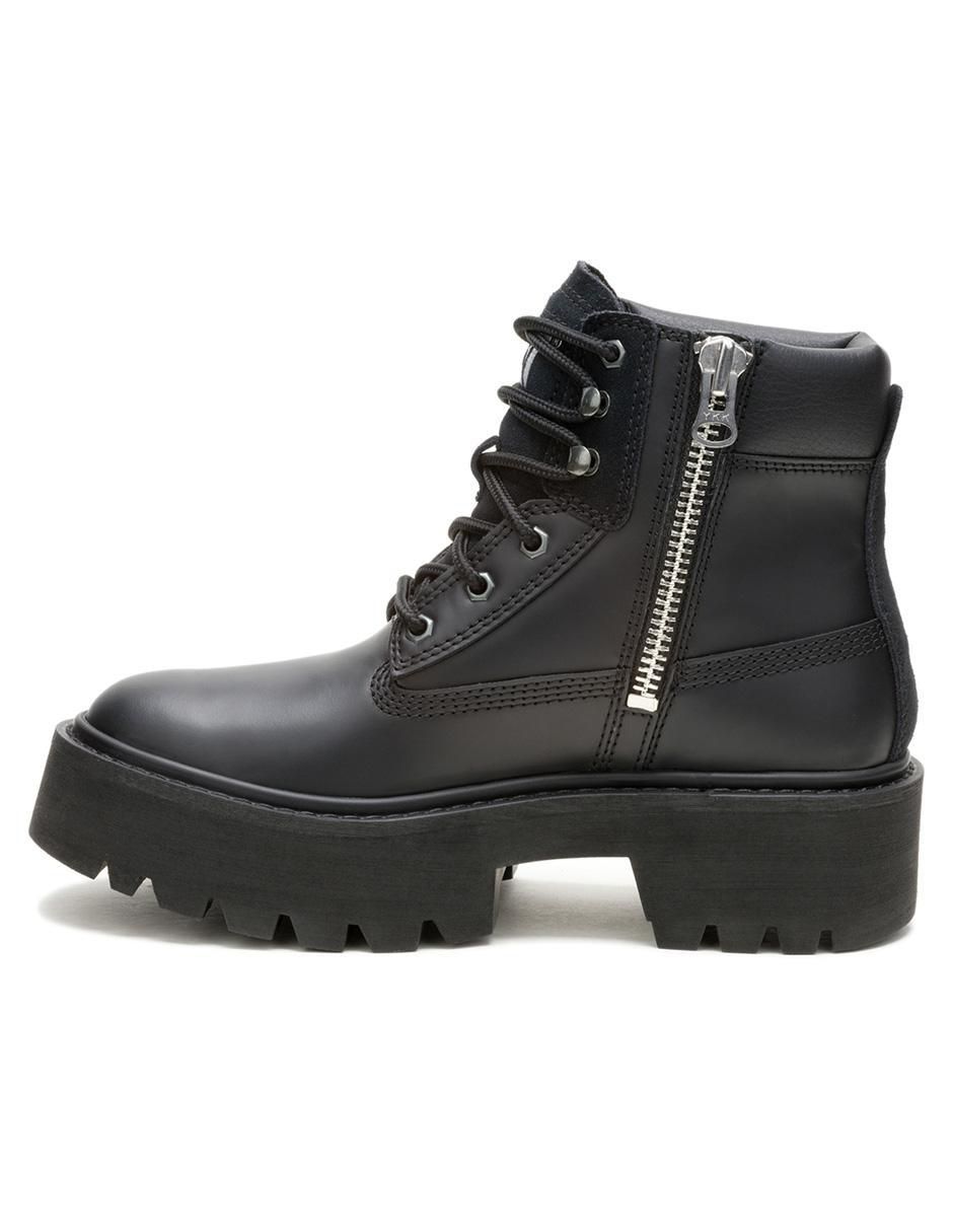 Bota arriba del tobillo Caterpillar de piel para mujer