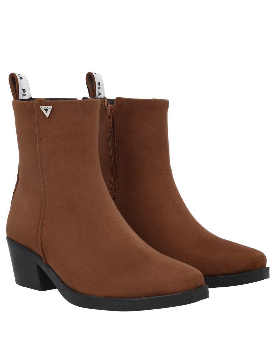Bota cowboy al tobillo Platonia Texas de gamuza para mujer