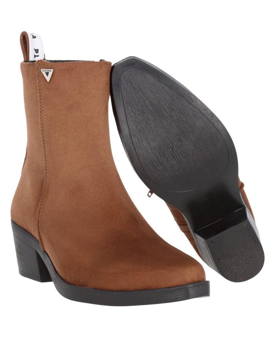 Bota cowboy al tobillo Platonia Texas de gamuza para mujer