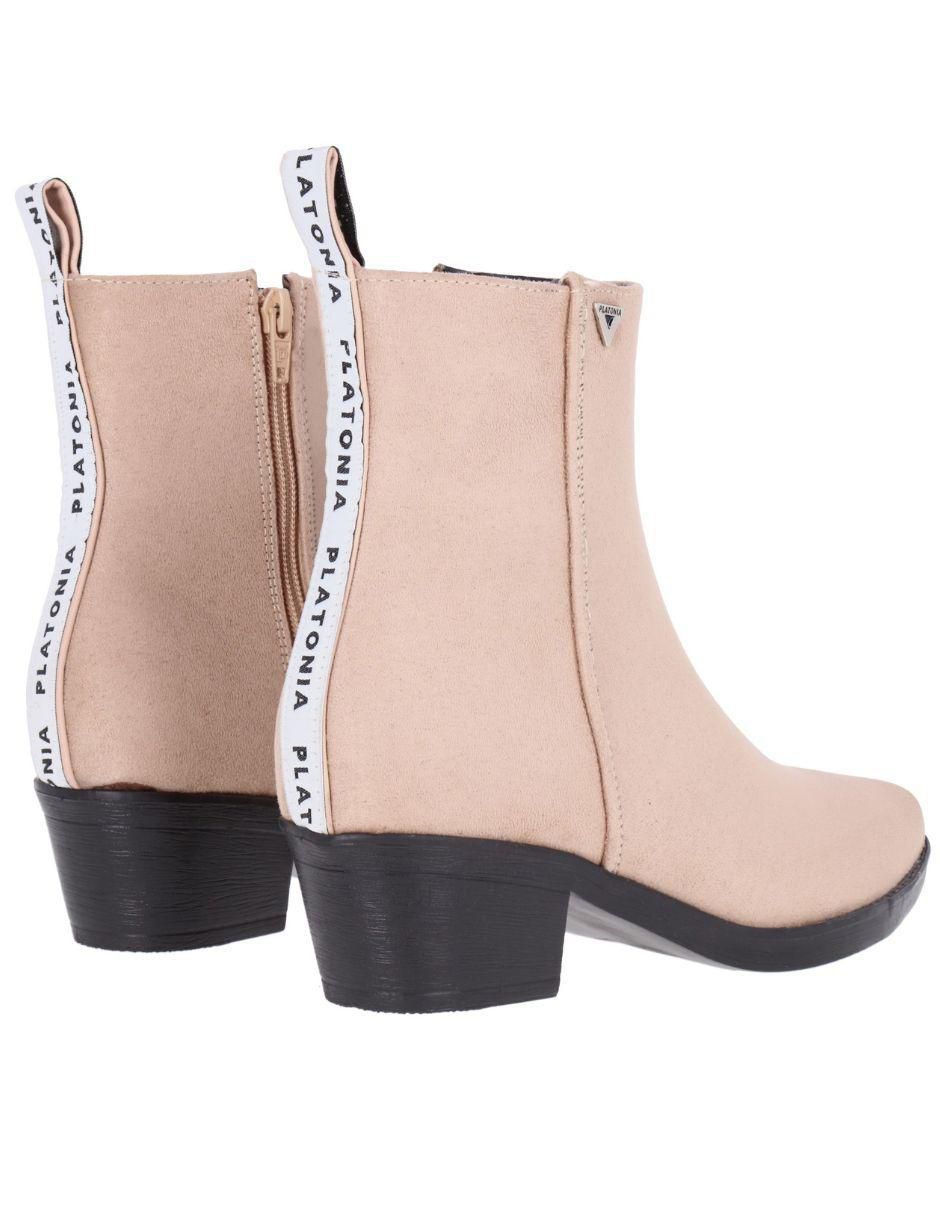 Bota cowboy al tobillo Texas de gamuza para mujer 4