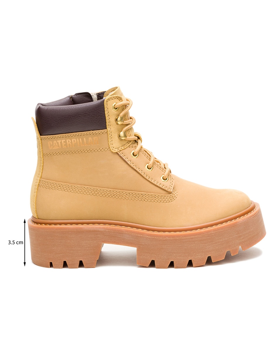 Bota arriba del tobillo Caterpillar de piel para mujer