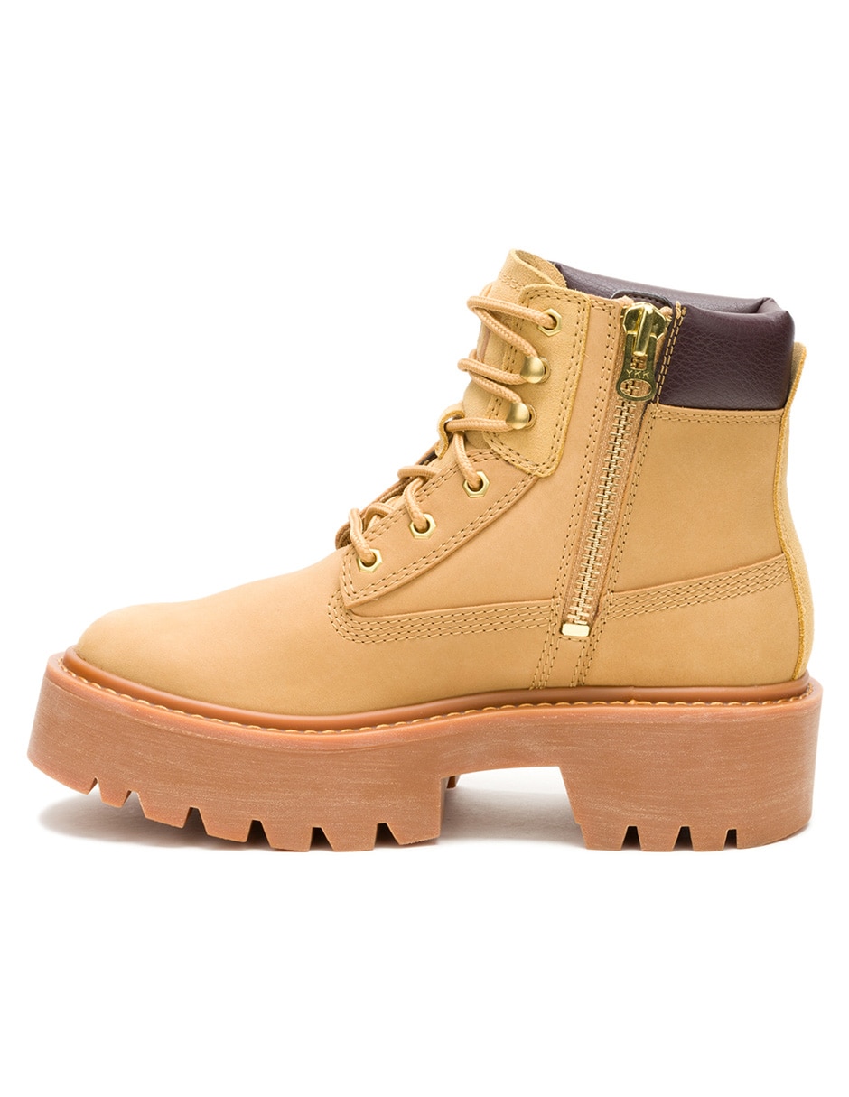 Bota arriba del tobillo Caterpillar de piel para mujer
