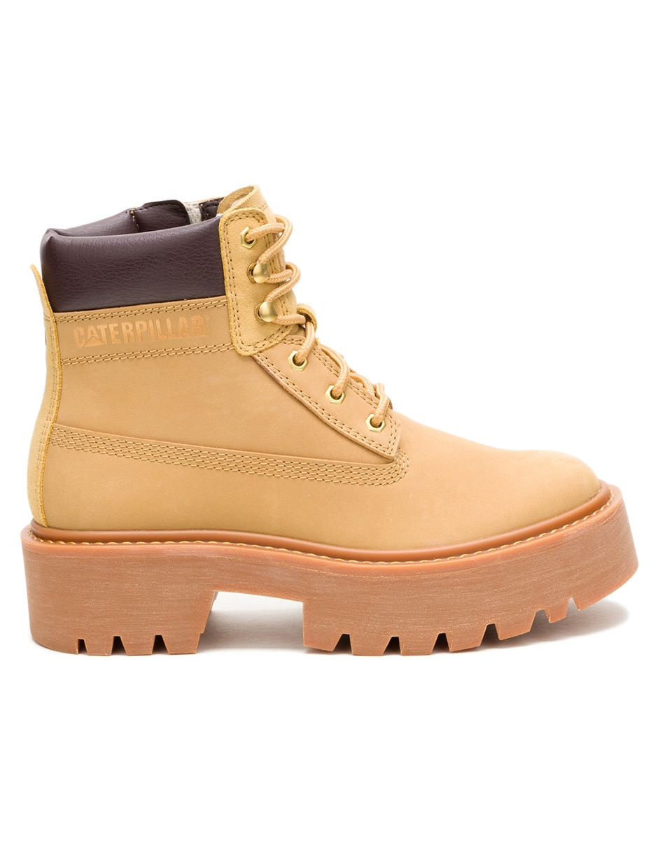 Bota arriba del tobillo Caterpillar de piel para mujer