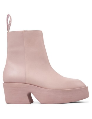 Bota arriba del tobillo de piel para mujer