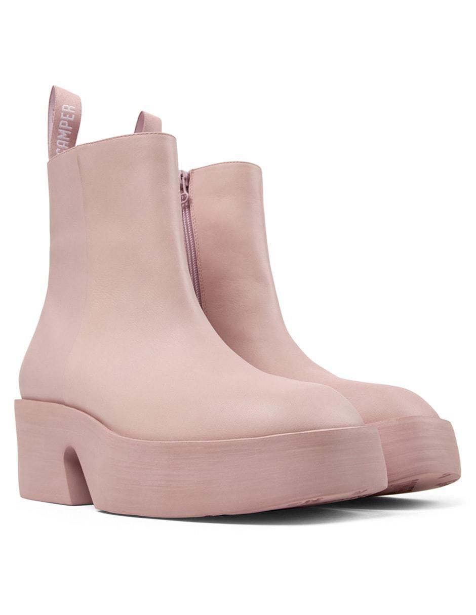 Bota arriba del tobillo de piel para mujer
