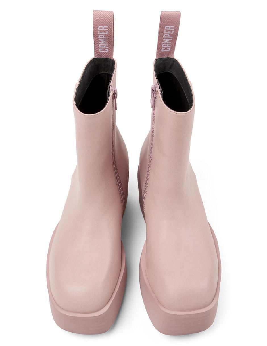 Bota arriba del tobillo de piel para mujer