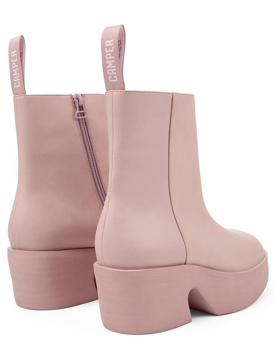 Bota arriba del tobillo de piel para mujer