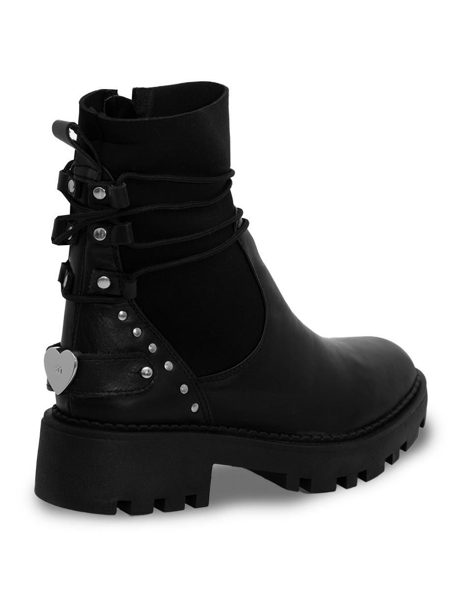 Bota combat arriba del tobillo Elán Choose Your Way Best Seller de piel para mujer