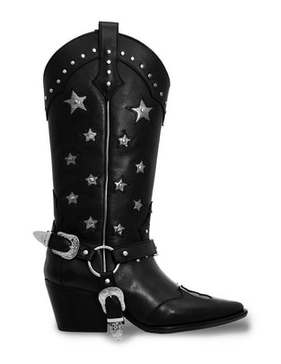 Bota cowboy media pierna Best seller de piel para mujer Bota cowboy media pierna Best seller de piel para mujer