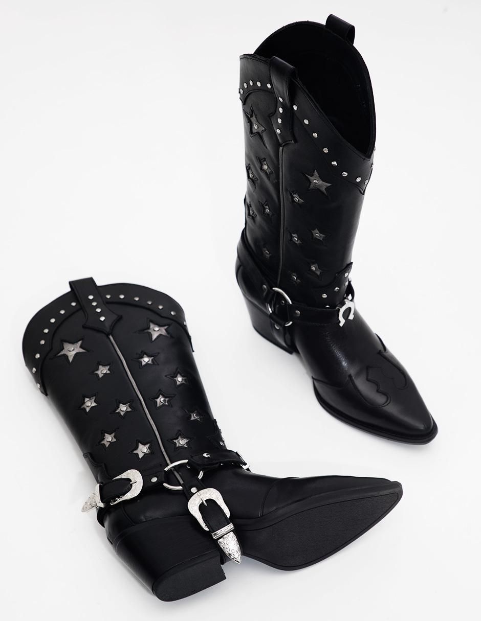 Bota cowboy media pierna Elán Choose Your Way Best seller de piel para mujer