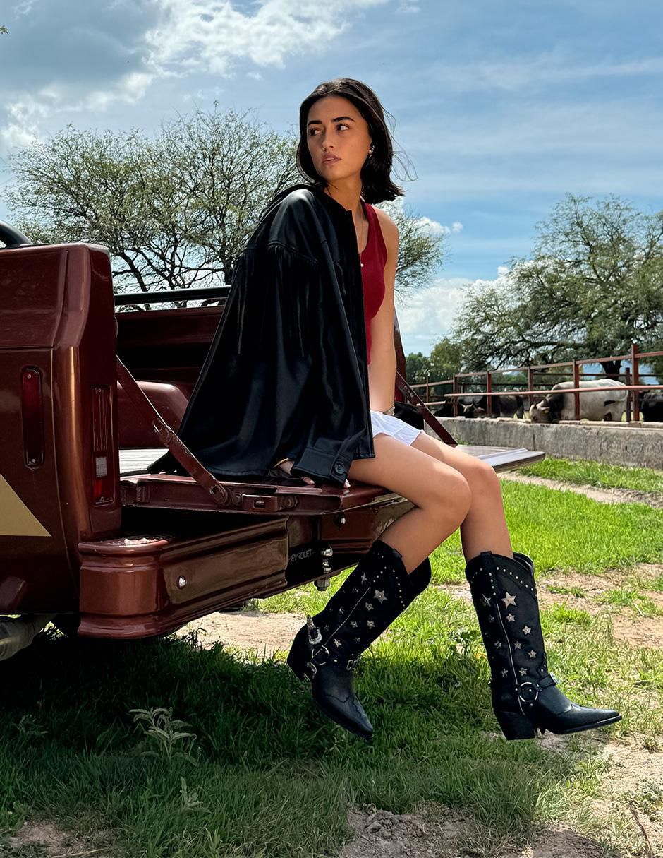 Bota cowboy media pierna Elán Choose Your Way Best seller de piel para mujer