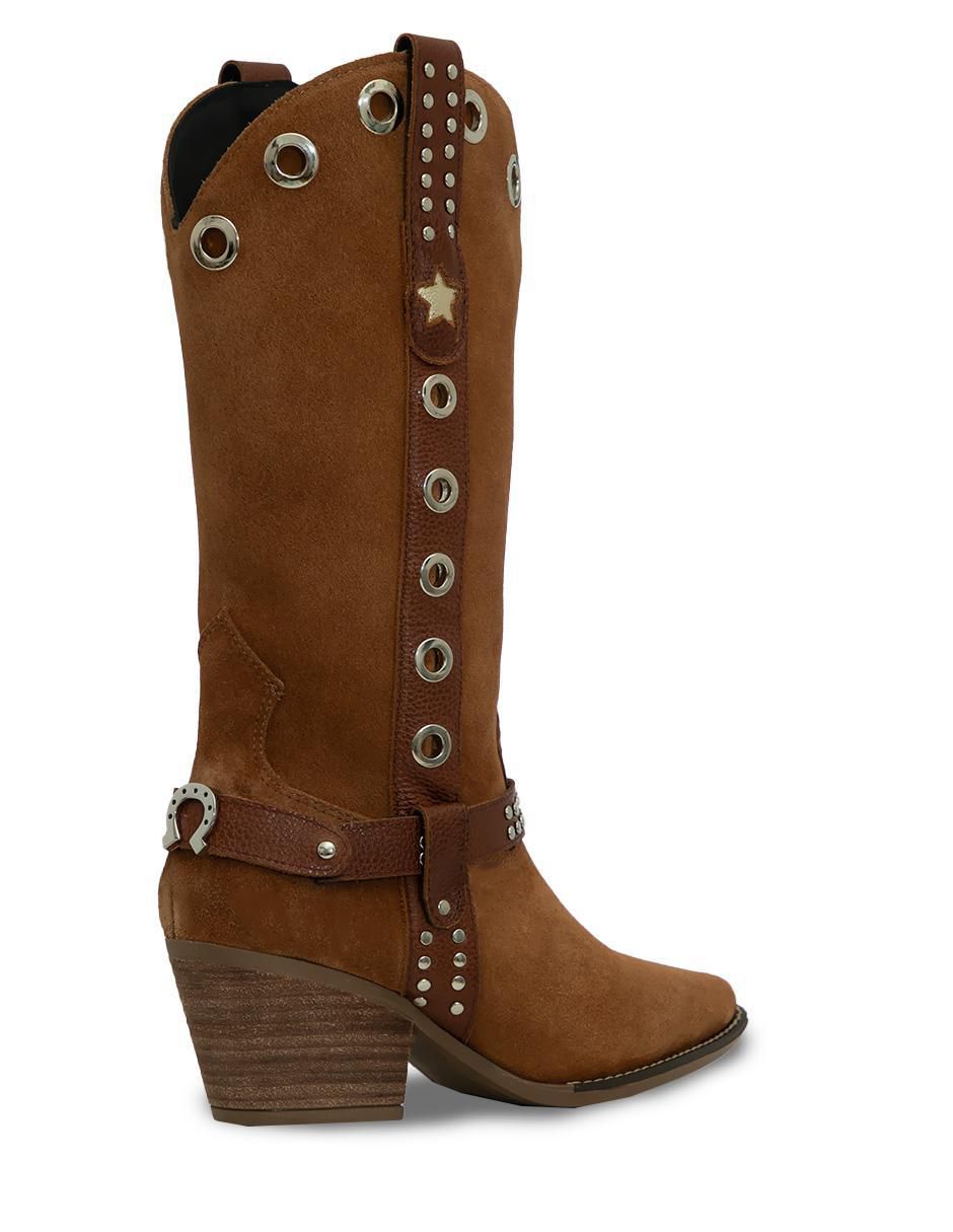 Bota cowboy media pierna Elán Choose Your Way Best seller de gamuza para mujer