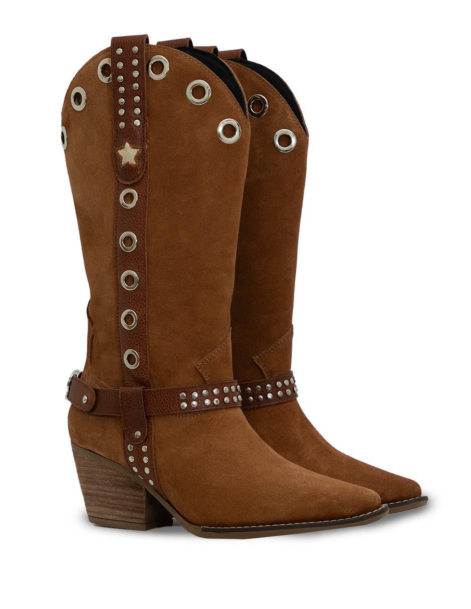 Bota cowboy media pierna Elán Choose Your Way Best seller de gamuza para mujer