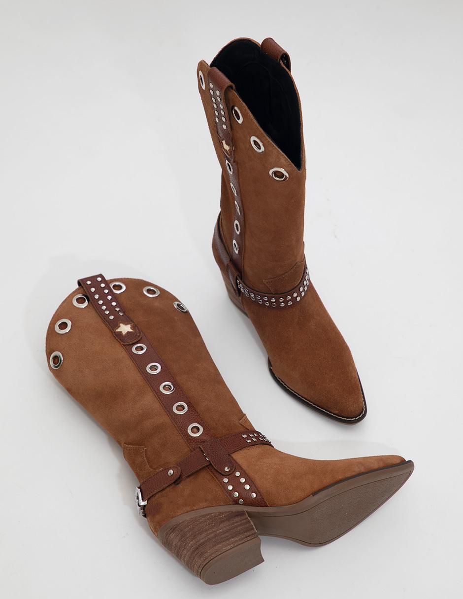 Bota cowboy media pierna Elán Choose Your Way Best seller de gamuza para mujer