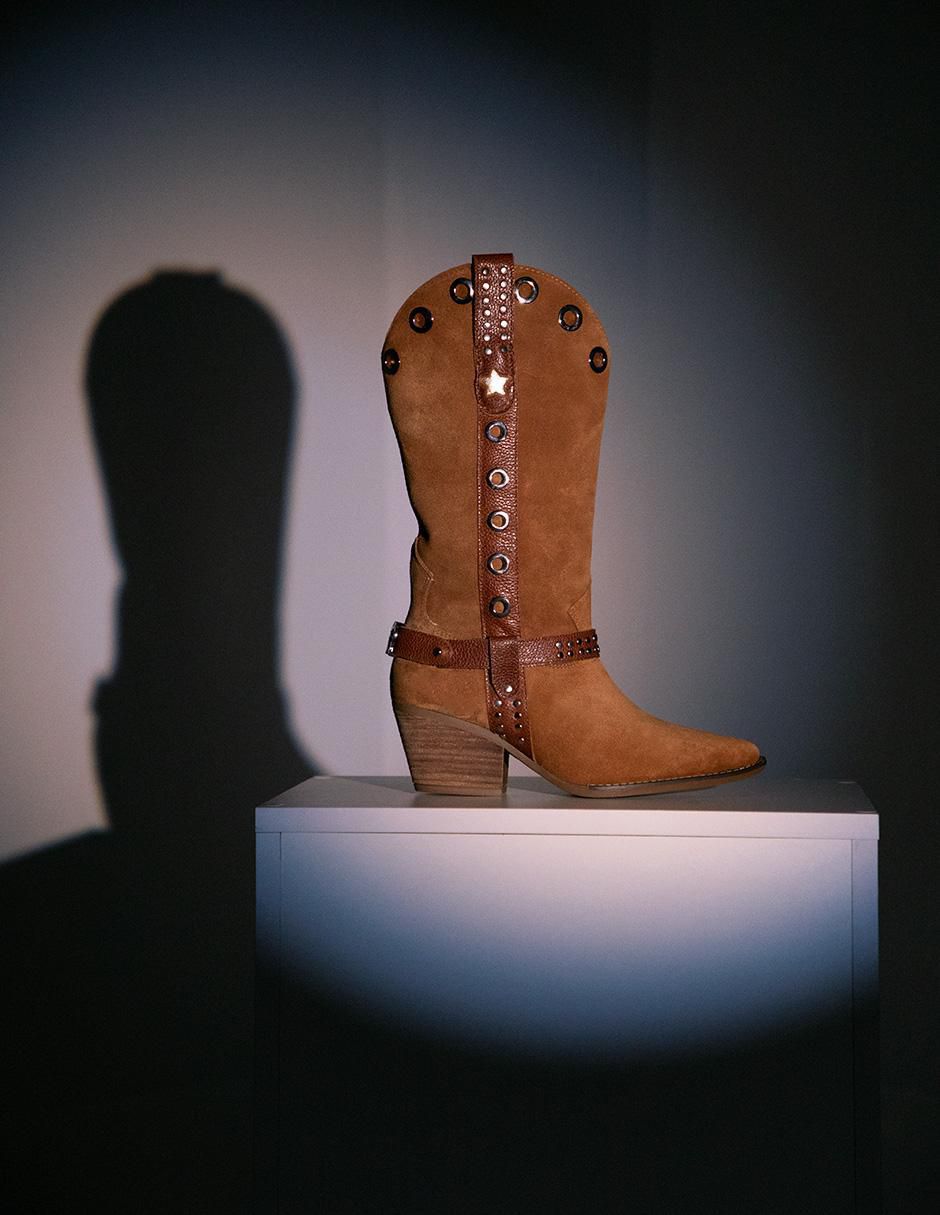 Bota cowboy media pierna Elán Choose Your Way Best seller de gamuza para mujer