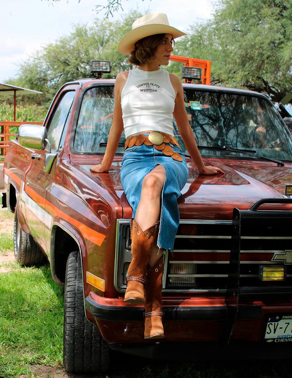 Bota cowboy media pierna Elán Choose Your Way Best seller de gamuza para mujer