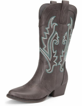 Bota cowboy arriba del tobillo para mujer