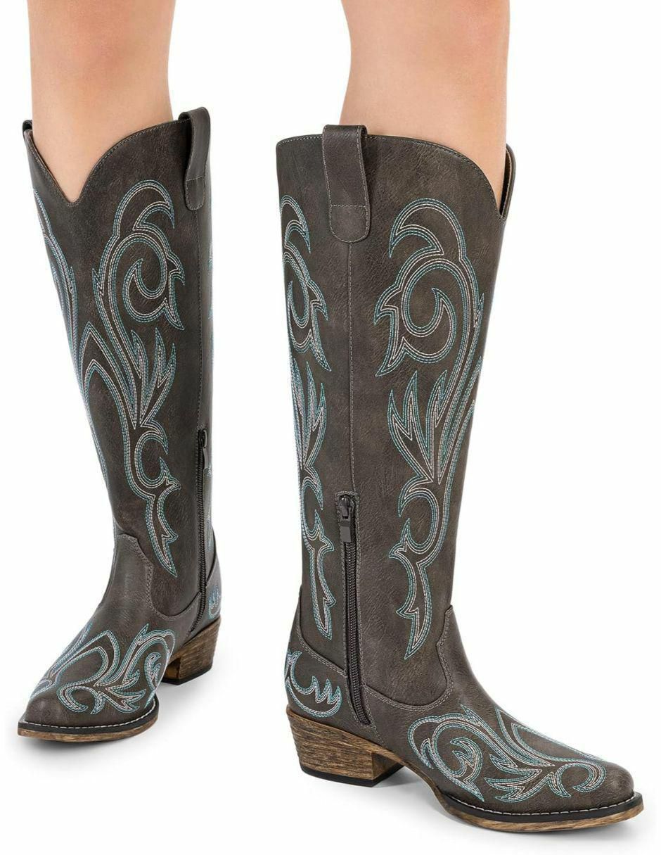 Bota arriba del tobillo de piel para mujer 2