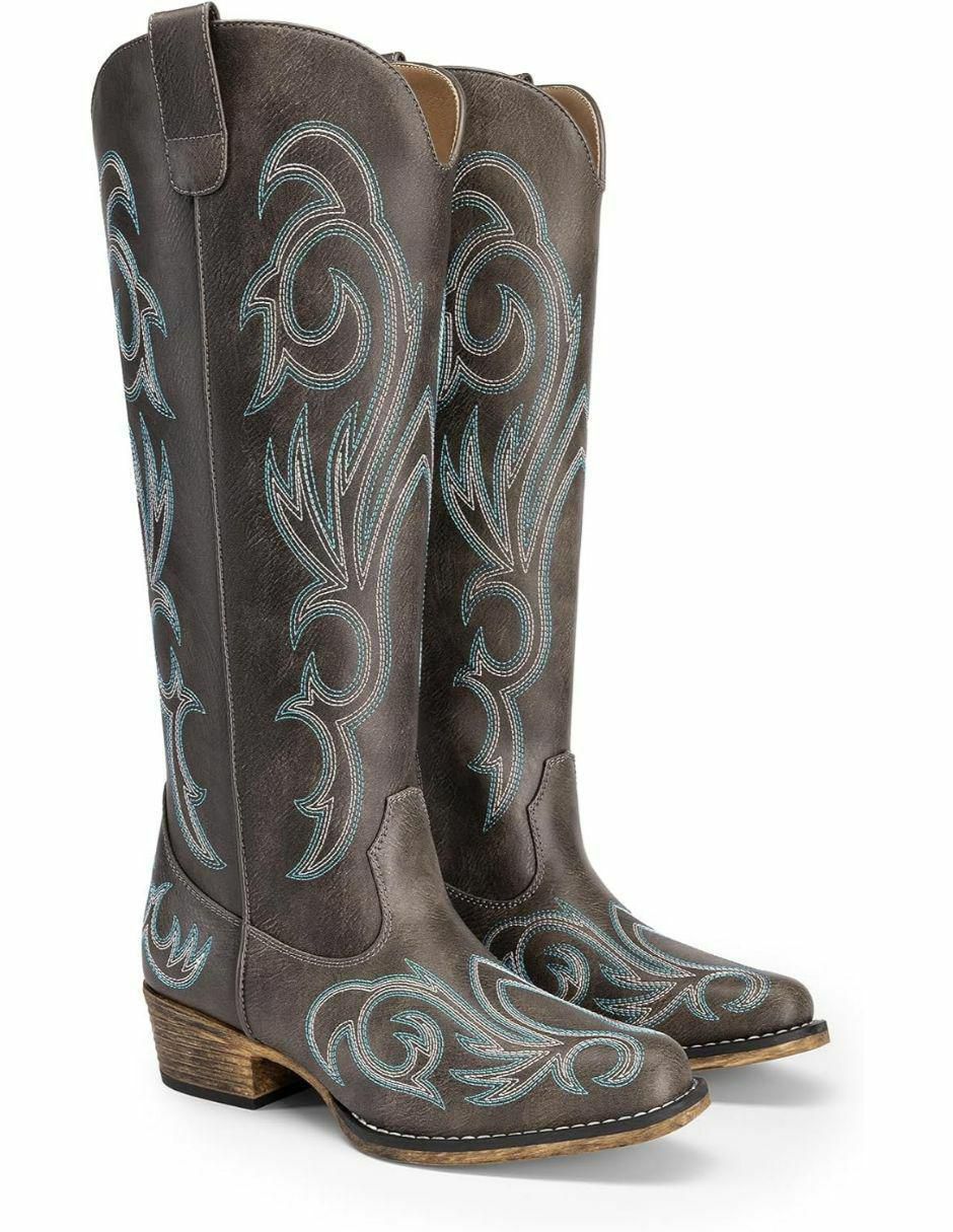 Bota arriba del tobillo de piel para mujer 4