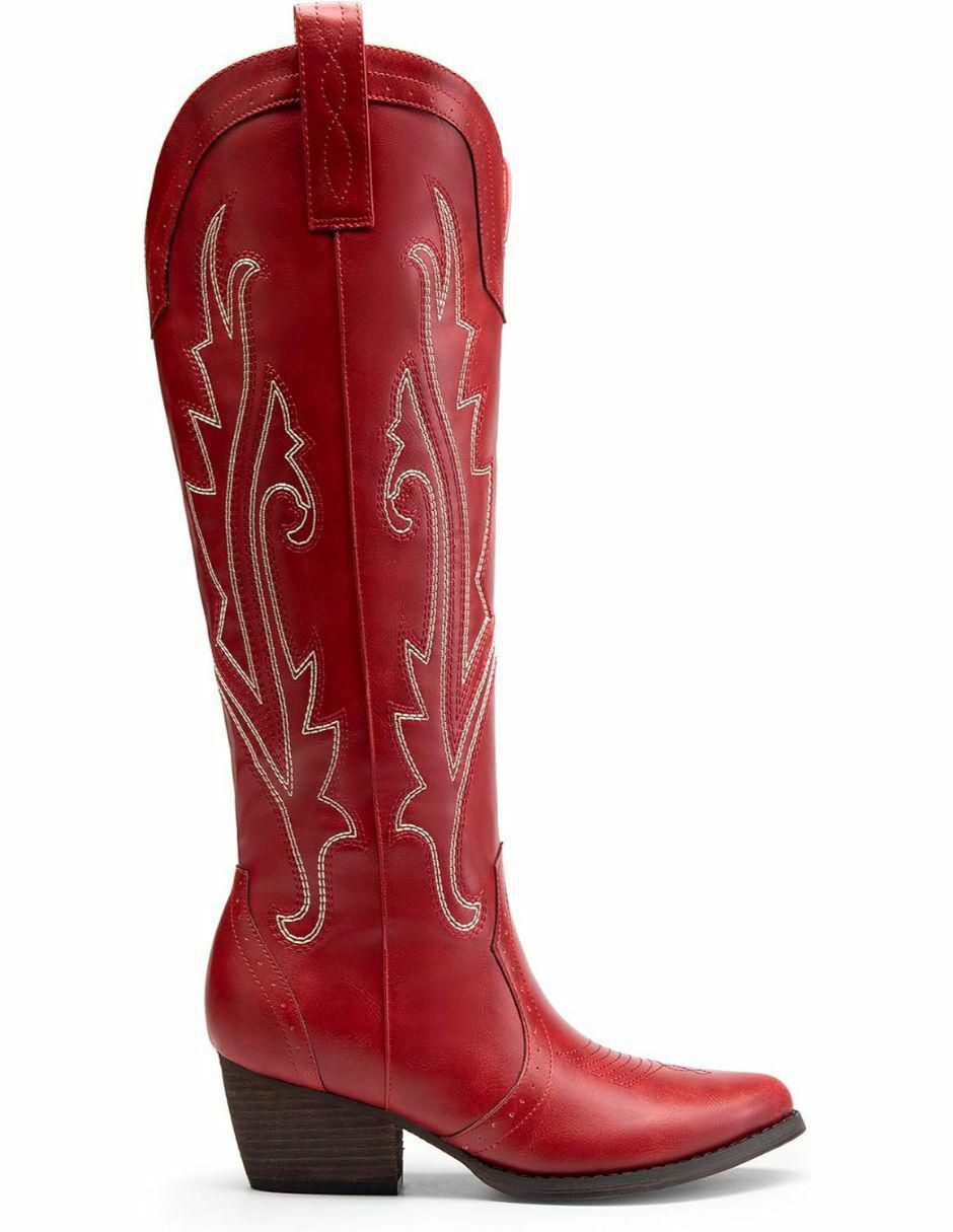 Bota cowboy arriba del tobillo de piel para mujer 3