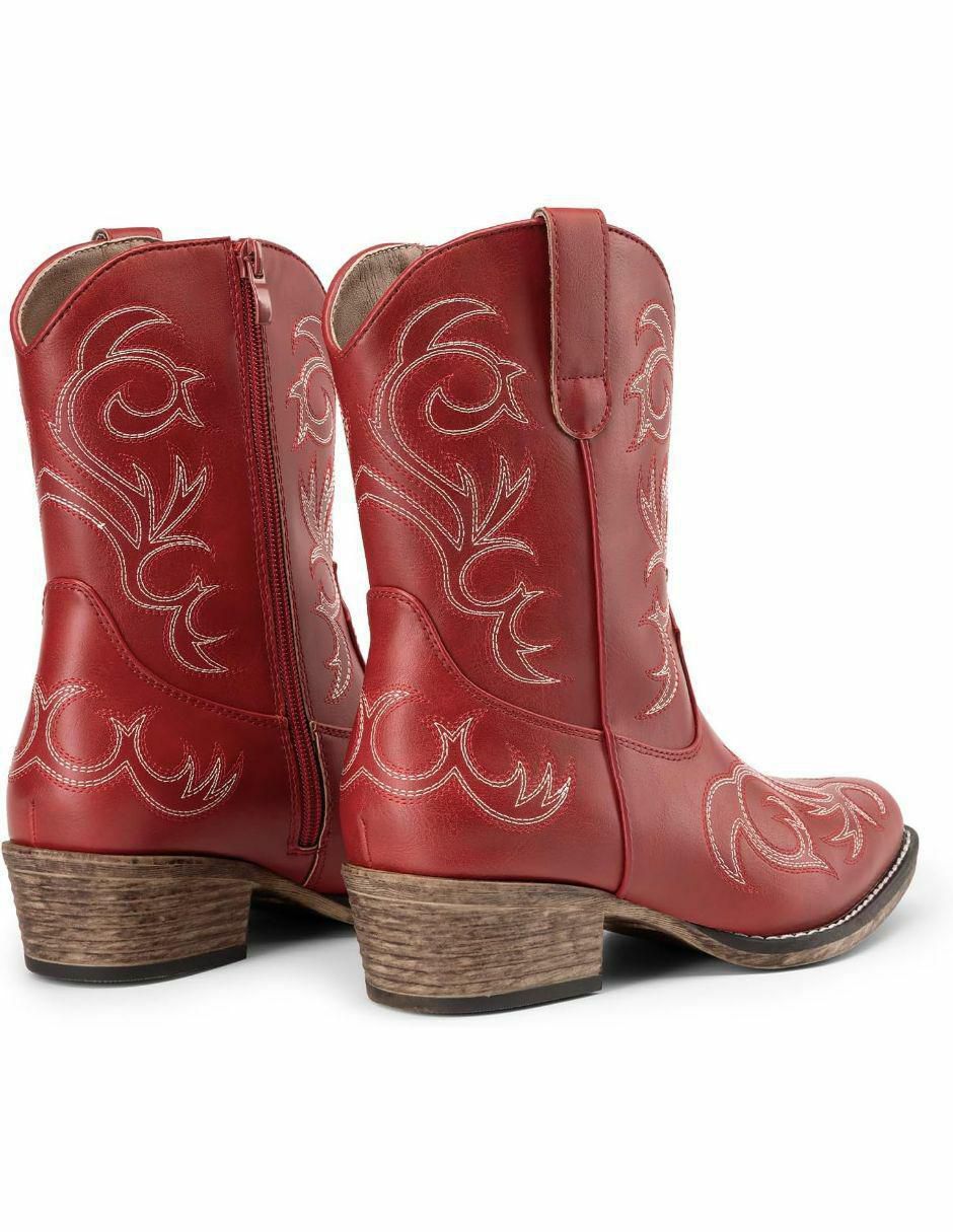 Bota arriba del tobillo de piel para mujer 4