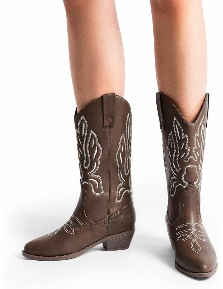 Bota arriba del tobillo de piel para mujer 2