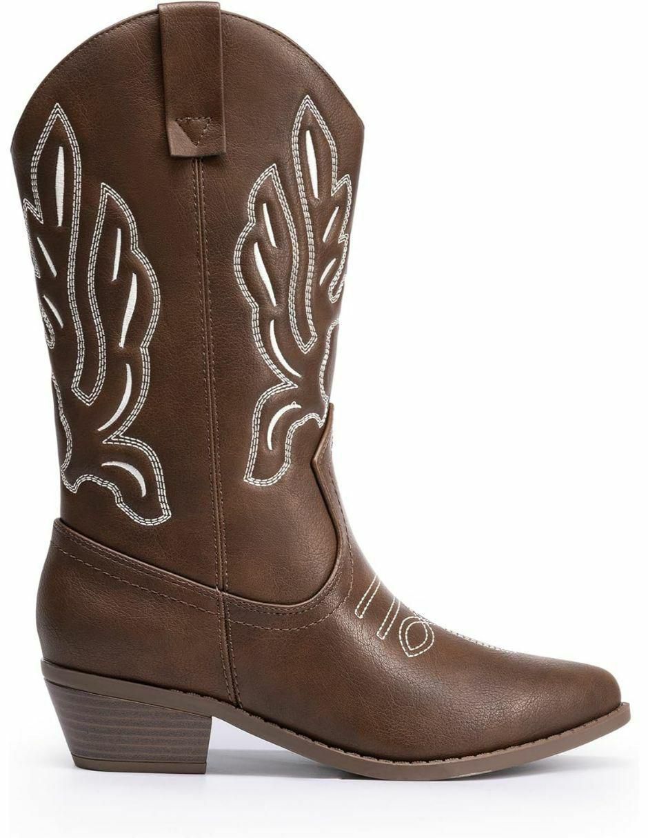 Bota arriba del tobillo de piel para mujer 4