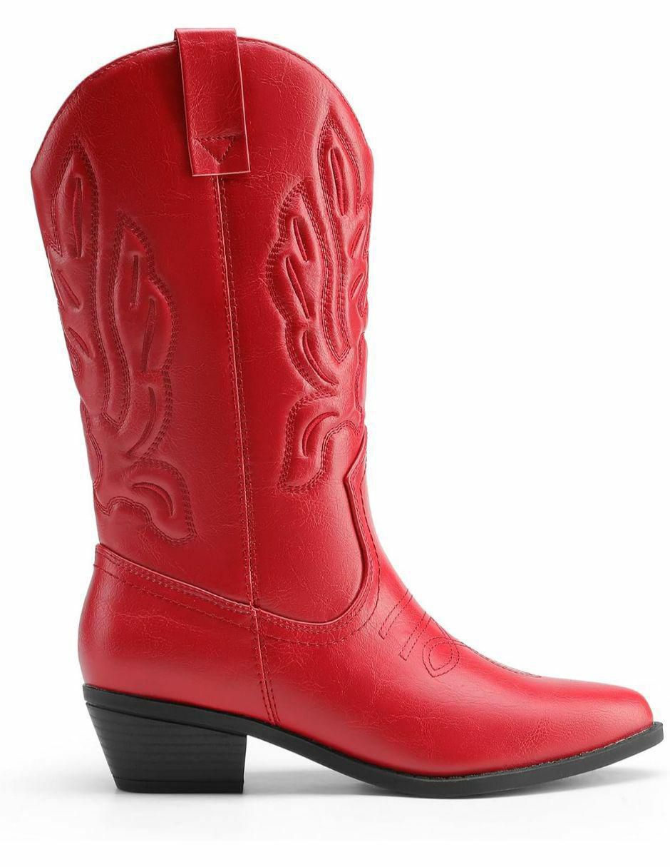 Bota arriba del tobillo de piel para mujer 4