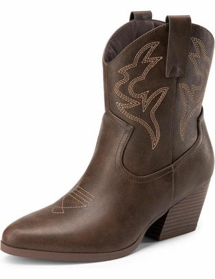 Bota cowboy arriba del tobillo para mujer