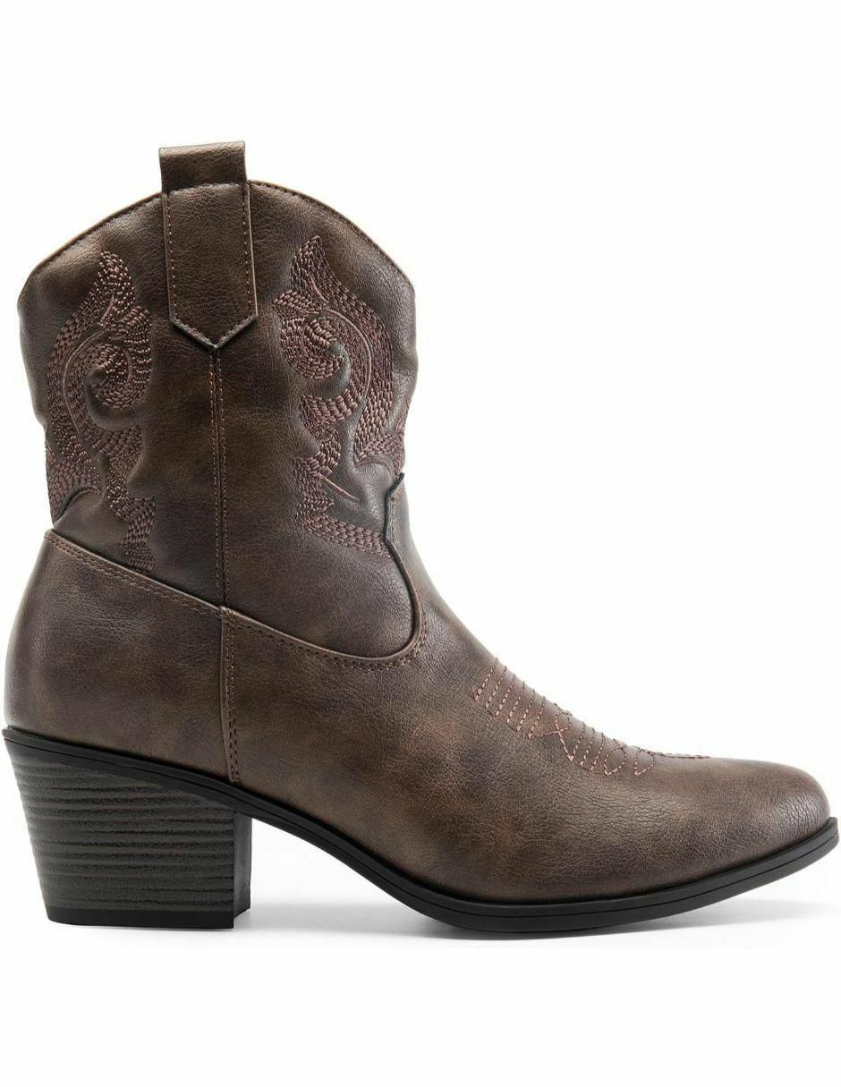 Bota arriba del tobillo de piel para mujer 2