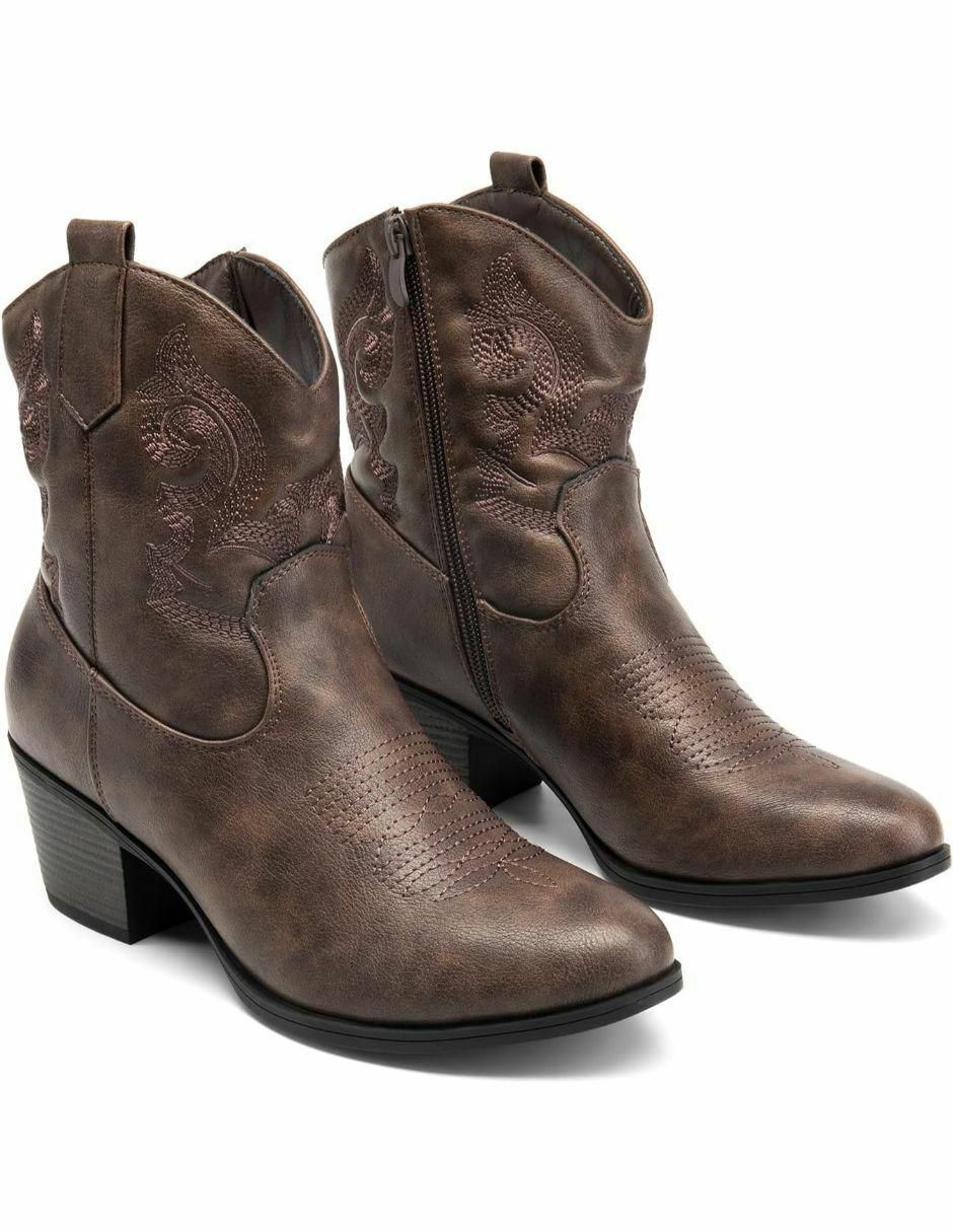 Bota arriba del tobillo de piel para mujer 3