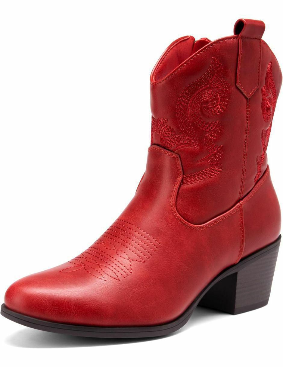 Bota arriba del tobillo de piel para mujer 1