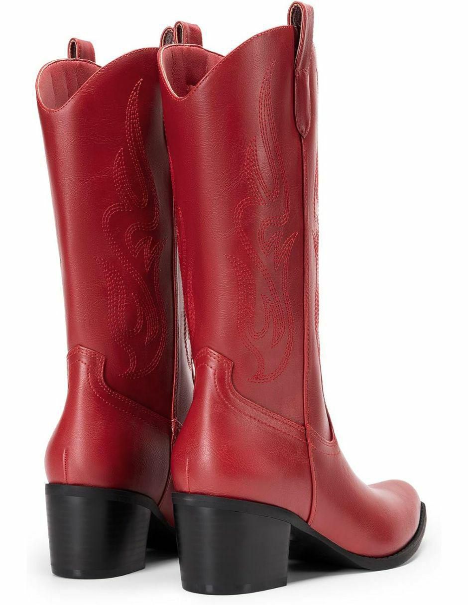 Bota arriba del tobillo de piel para mujer 4