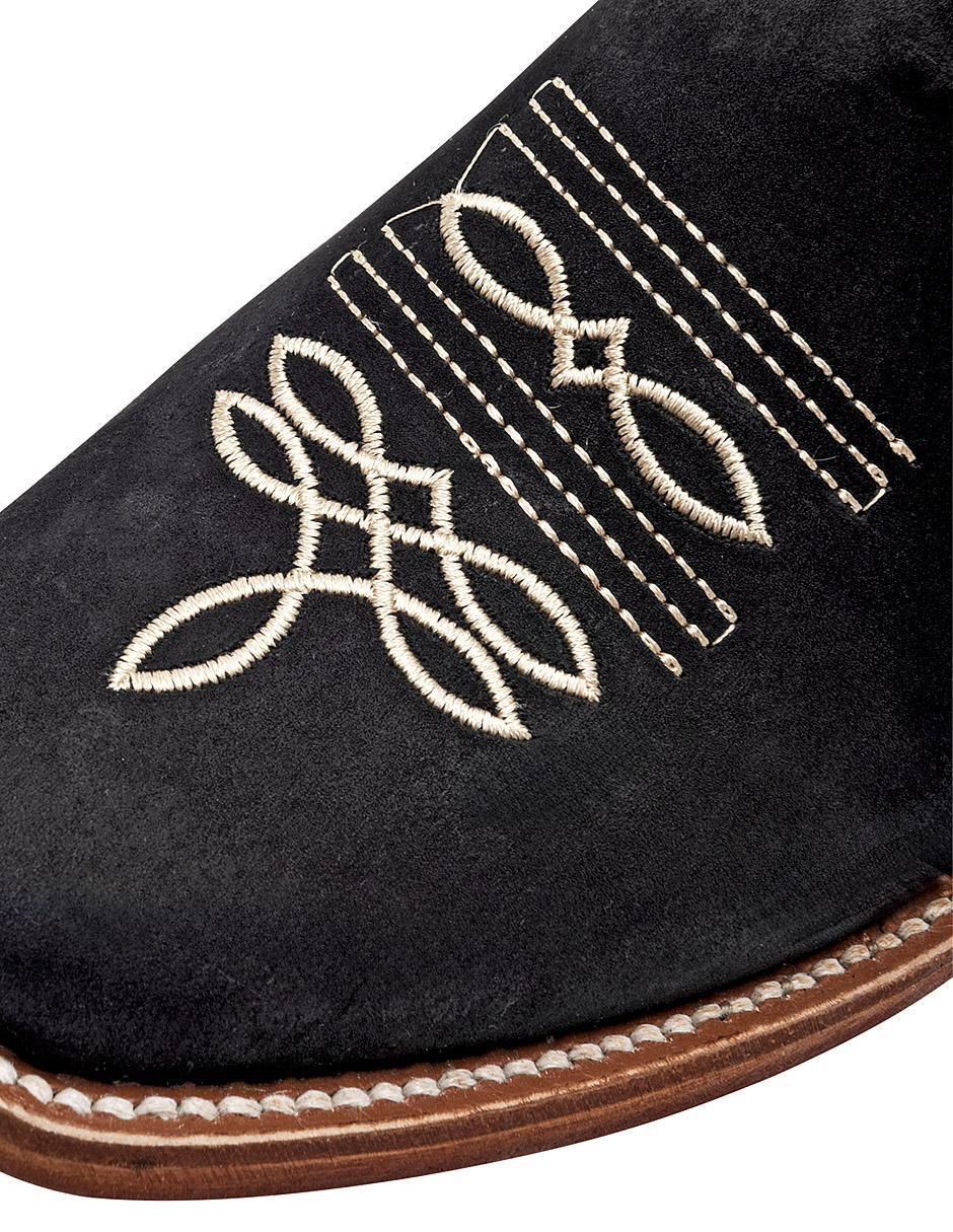 Bota cowboy media pierna Arco de piel para mujer