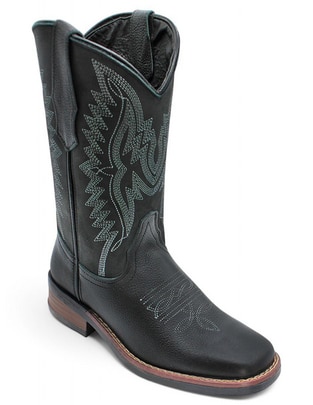 Bota cowboy media pierna Rbsoul de piel para mujer