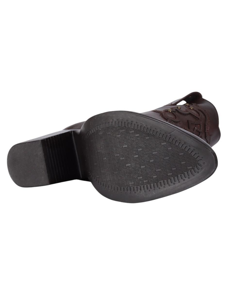 Bota cowboy arriba del tobillo Rbcollection de piel para mujer