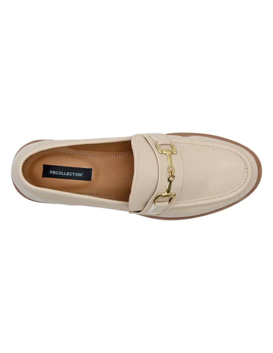 Mocasín rbvegano de piel para mujer